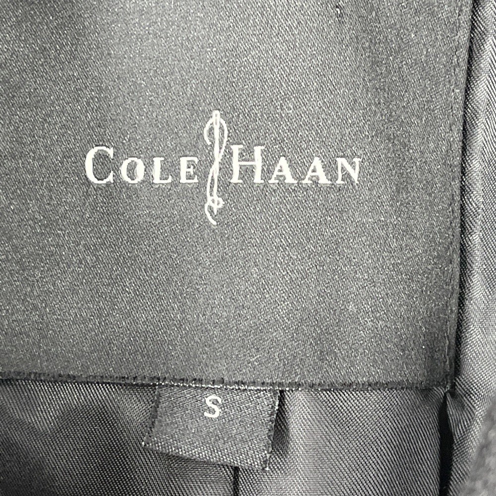 Cole Haan Men's Wool Blend Single Breasted Classic Coat Black Size Small - Picture 5 of 10